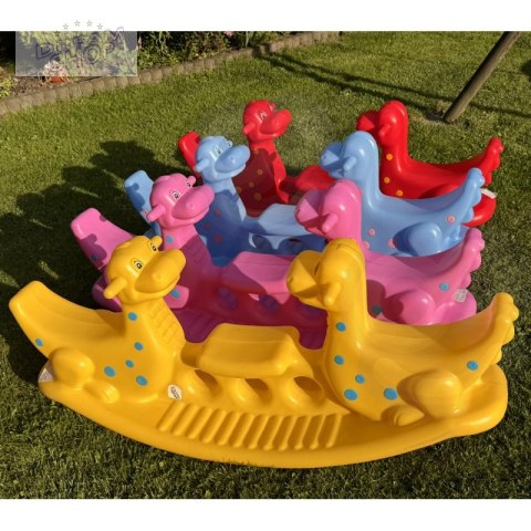 WOOPIE Bujak Wieloosobowy Dino Huśtawka Równoważna Różowa WOOPIE Bujak Wieloosobowy Dino Huśtawka Równoważna Różowa