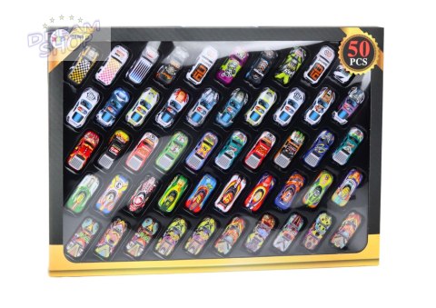 Zestaw Resoraków Autka Samochody Z Napędem Kolorowe 50 Sztuk