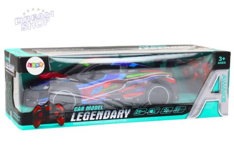 Auto Sportowe Zdalnie Sterowane RC 1:10 25km/h Światła Czarny Auto Sportowe Zdalnie Sterowane RC 1:10 25km/h Światła Czarny