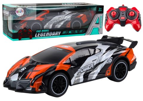 Auto Sportowe Zdalnie Sterowane RC 1:10 Pomarańczowe Prędkość 25 km/h