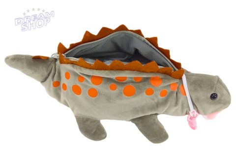 Pluszowy Dinozaur Piórnik Schowek Zawieszka Szary Pluszowy Dinozaur Piórnik Schowek Zawieszka Szary