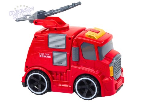 Straż Pożarna Wóz Strażacki Armatka Dźwięki Światła Napęd Czerwony