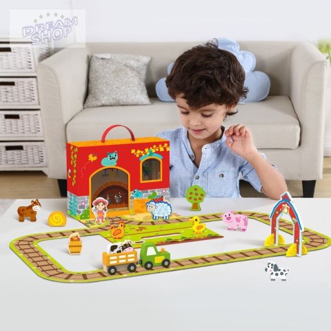 TOOKY TOY Drewniana Farma w Walizce Figurki Pojazdy TOOKY TOY Drewniana Farma w Walizce Figurki Pojazdy
