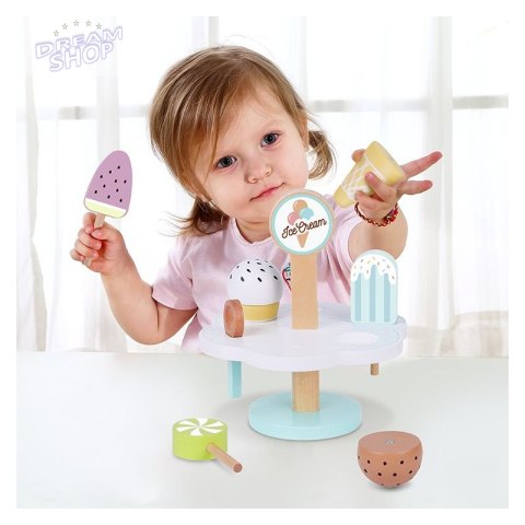 TOOKY TOY Drewniane Lody Magnetyczne na Stojaku TOOKY TOY Drewniane Lody Magnetyczne na Stojaku