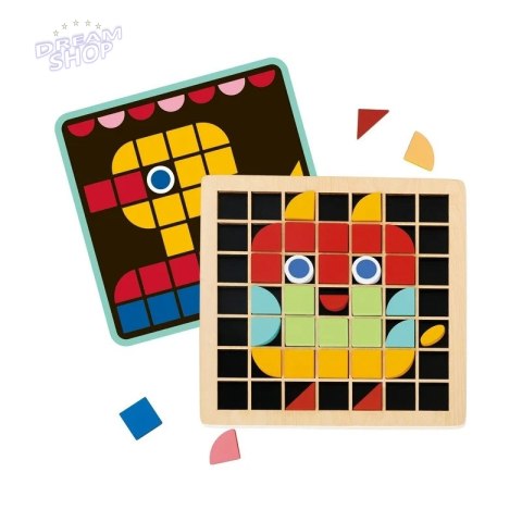 TOOKY TOY Mozaika Drewniana Układanka Montessori TOOKY TOY Mozaika Drewniana Układanka Montessori