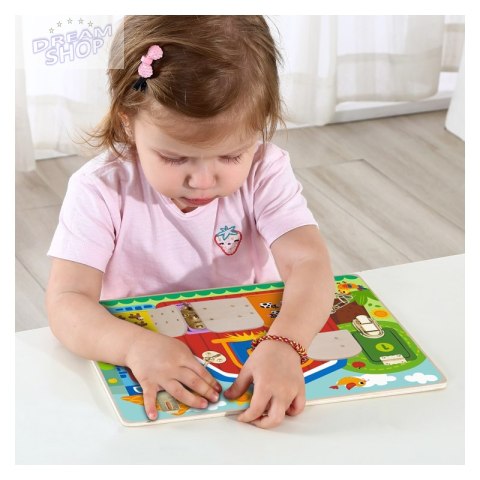 TOOKY TOY Tablica Manipulacyjna Zamki Obrazki Farma TOOKY TOY Tablica Manipulacyjna Zamki Obrazki Farma