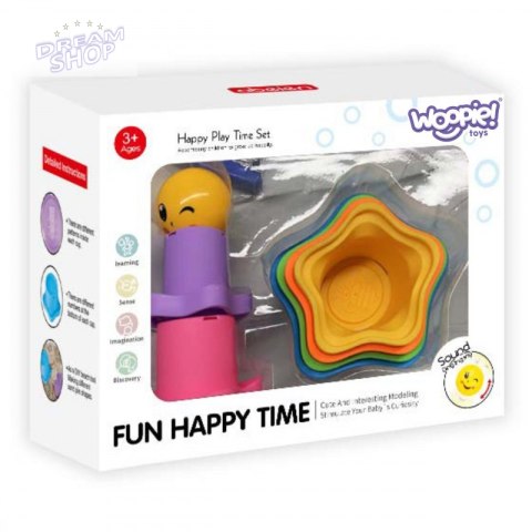 WOOPIE BABY Piramidka Sensoryczne Kubeczki Gwiazdki + Piłeczka WOOPIE BABY Piramidka Sensoryczne Kubeczki Gwiazdki + Piłeczka