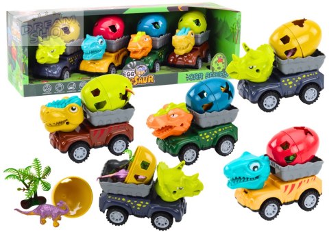 Auto Dinozaur Z Jajem Samochód Z Przyczepą Figurki Zestaw 4 ele. Auto Dinozaur Z Jajem Samochód Z Przyczepą Figurki Zestaw 4 ele.