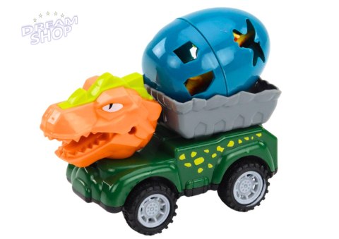 Auto Dinozaur Z Jajem Samochód Z Przyczepą Figurki Zestaw 4 ele. Auto Dinozaur Z Jajem Samochód Z Przyczepą Figurki Zestaw 4 ele.
