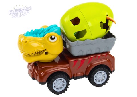 Auto Dinozaur Z Jajem Samochód Z Przyczepą Figurki Zestaw 4 ele. Auto Dinozaur Z Jajem Samochód Z Przyczepą Figurki Zestaw 4 ele.
