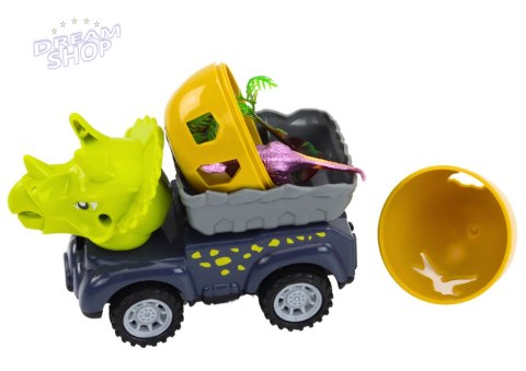 Auto Dinozaur Z Jajem Samochód Z Przyczepą Figurki Zestaw 4 ele. Auto Dinozaur Z Jajem Samochód Z Przyczepą Figurki Zestaw 4 ele.