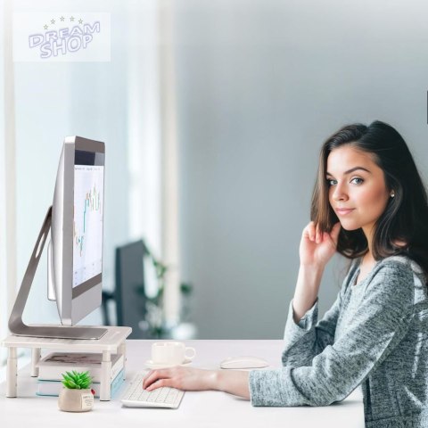 Regulowana podstawka MULING pod monitor laptop biała Regulowana podstawka MULING pod monitor laptop biała