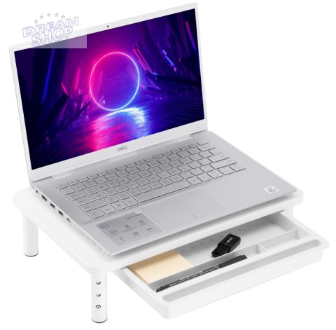 Regulowana podstawka NANKIN pod monitor laptop biała Regulowana podstawka NANKIN pod monitor laptop biała