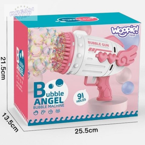 WOOPIE Pistolet do Robienia Baniek Mydlanych 91 Otworów Różowy WOOPIE Pistolet do Robienia Baniek Mydlanych 91 Otworów Różowy