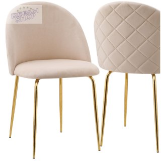 Krzesło FARGO GOLD Velvet Beżowe