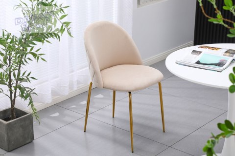 Krzesło FARGO GOLD Velvet Beżowe Krzesło FARGO GOLD Velvet Beżowe