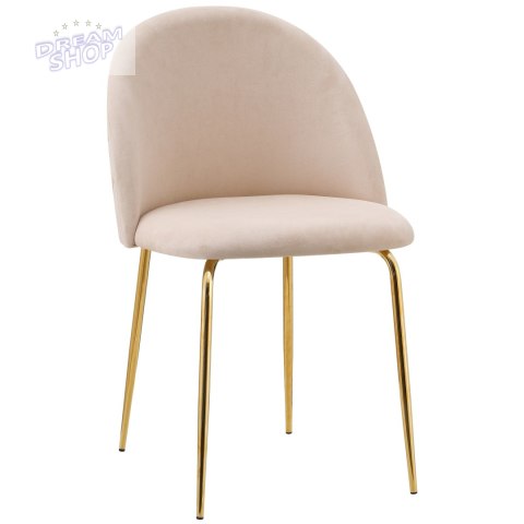 Krzesło FARGO GOLD Velvet Beżowe Krzesło FARGO GOLD Velvet Beżowe