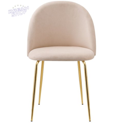 Krzesło FARGO GOLD Velvet Beżowe Krzesło FARGO GOLD Velvet Beżowe