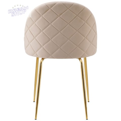 Krzesło FARGO GOLD Velvet Beżowe Krzesło FARGO GOLD Velvet Beżowe
