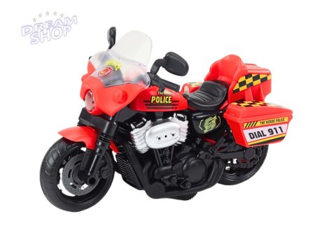 Motocykl Policyjny 1:10 Światła Dźwięki Biały Czerwony