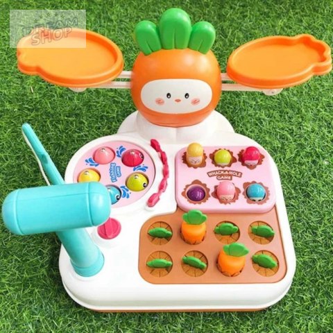 WOOPIE Gra Zręcznościowa 4w1 Łowienie Rybek Waga Szalkowa Uderz w Kreta i Marchewki WOOPIE Gra Zręcznościowa 4w1 Łowienie Rybek Waga Szalkowa Uderz w Kreta i Marchewki