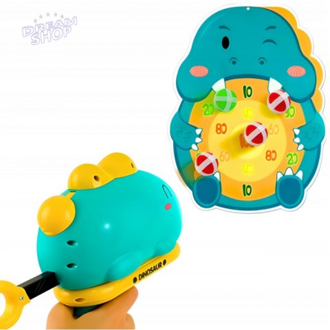 WOOPIE Gra w Rzutki Pistolet Dinozaur na Kulki Rzepy Tarcza Punkty Strzelanie WOOPIE Gra w Rzutki Pistolet Dinozaur na Kulki Rzepy Tarcza Punkty Strzelanie