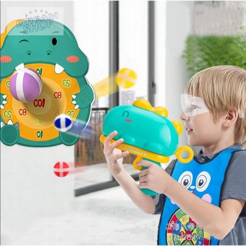 WOOPIE Gra w Rzutki Pistolet Dinozaur na Kulki Rzepy Tarcza Punkty Strzelanie WOOPIE Gra w Rzutki Pistolet Dinozaur na Kulki Rzepy Tarcza Punkty Strzelanie