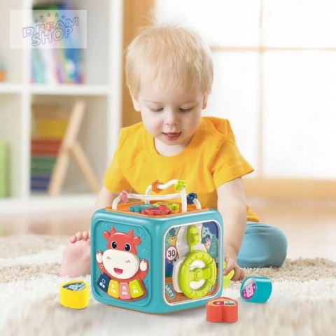 WOOPIE Kostka Sensoryczna Edukacyjna Montessori Sorter 6w1 WOOPIE Kostka Sensoryczna Edukacyjna Montessori Sorter 6w1