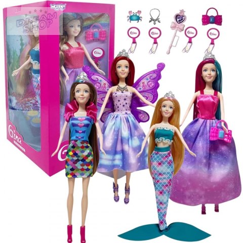 WOOPIE ROYAL Zestaw 4 Magicznych Księżniczek - Box Lalek 4w1 z Akcesoriami WOOPIE ROYAL Zestaw 4 Magicznych Księżniczek - Box Lalek 4w1 z Akcesoriami