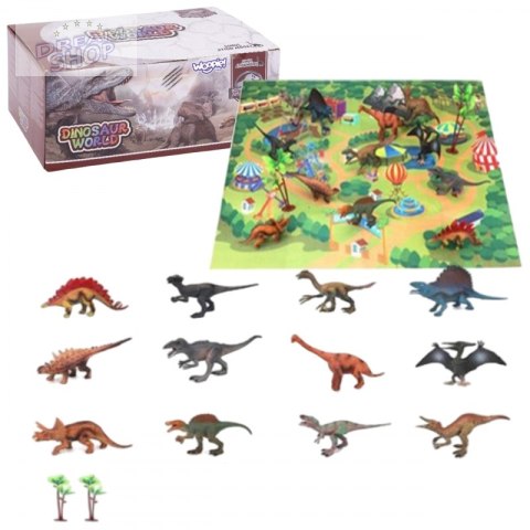 WOOPIE Zestaw XL Figurki Dinozaury + Kuferek + Mata WOOPIE Zestaw XL Figurki Dinozaury + Kuferek + Mata