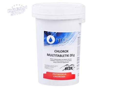 Chlorox Multitabletki Chlorox 20g Chemia do basenu 1KG BLUE Chlorox Multitabletki Chlorox 20g Chemia do basenu 1KG BLUE