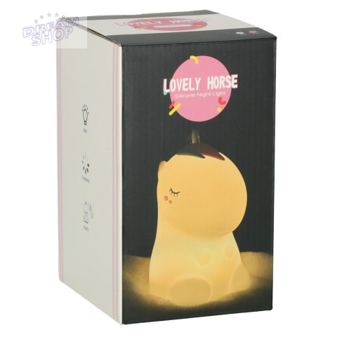Lampka nocna dla dzieci silikonowa na baterie biała RGB jednorożec Lampka nocna dla dzieci silikonowa na baterie biała RGB jednorożec