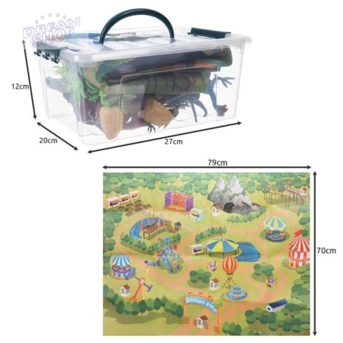 WOOPIE Zestaw Figurki Dinozaury 9szt. + Mata + Kuferek WOOPIE Zestaw Figurki Dinozaury 9szt. + Mata + Kuferek