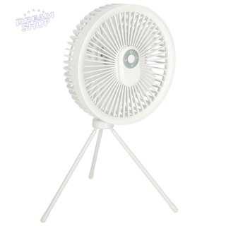 Wentylator wiatrak biurkowy stojący 34 cm biały