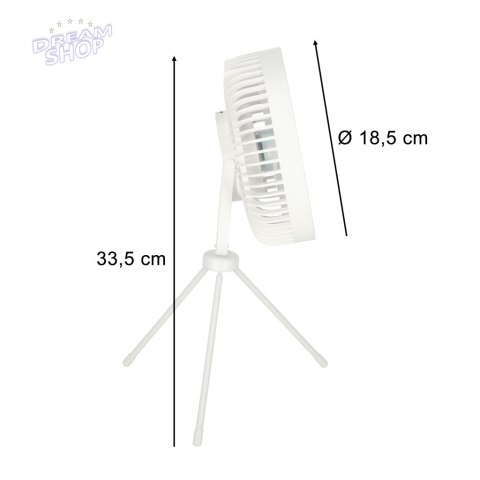Wentylator wiatrak biurkowy stojący 34 cm biały Wentylator wiatrak biurkowy stojący 34 cm biały