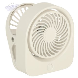Wentylator wiatrak biurkowy z klipsem USB 11 cm biały