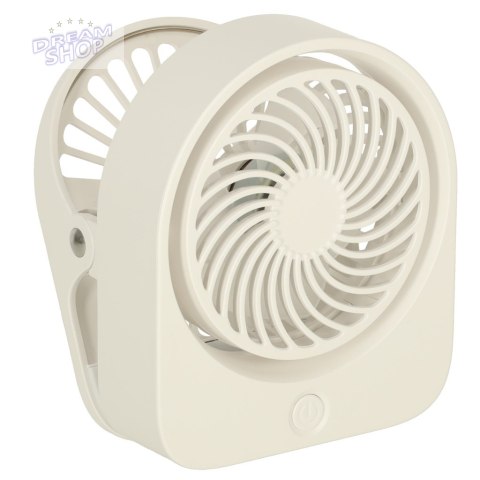 Wentylator wiatrak biurkowy z klipsem USB 11 cm biały Wentylator wiatrak biurkowy z klipsem USB 11 cm biały
