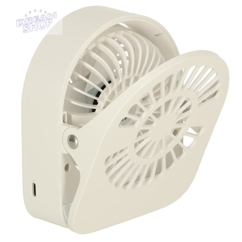 Wentylator wiatrak biurkowy z klipsem USB 11 cm biały Wentylator wiatrak biurkowy z klipsem USB 11 cm biały