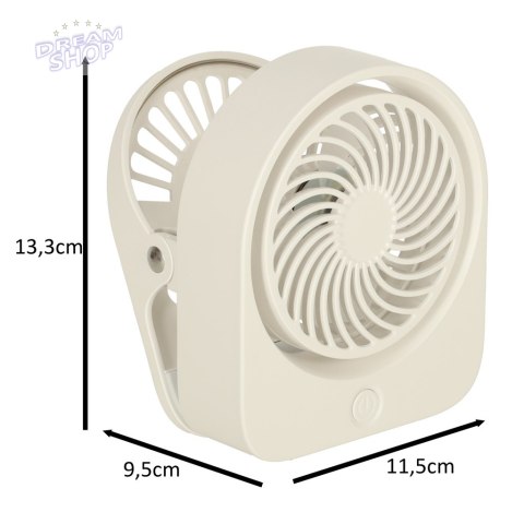 Wentylator wiatrak biurkowy z klipsem USB 11 cm biały Wentylator wiatrak biurkowy z klipsem USB 11 cm biały