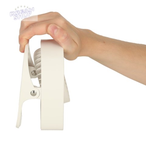 Wentylator wiatrak biurkowy z klipsem USB 11 cm biały Wentylator wiatrak biurkowy z klipsem USB 11 cm biały
