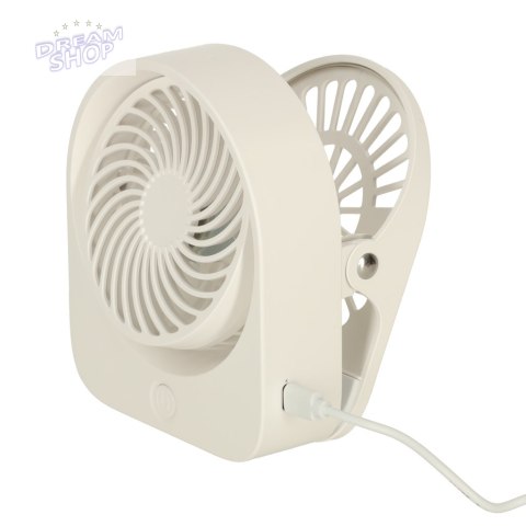 Wentylator wiatrak biurkowy z klipsem USB 11 cm biały Wentylator wiatrak biurkowy z klipsem USB 11 cm biały