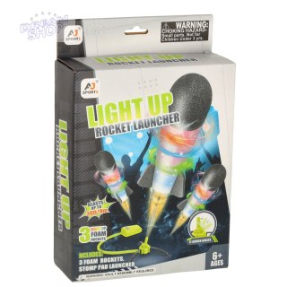 Wyrzutnia rakiet piankowych Power launcher rocket LED x3