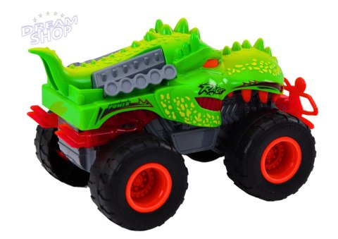 Auto Terenowe Dinozaur T-Rex Światła Dźwięki Napęd Zielony