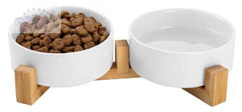 Ceramiczne miski dla psa 400ml 2x JAX białe Ceramiczne miski dla psa 400ml 2x JAX białe