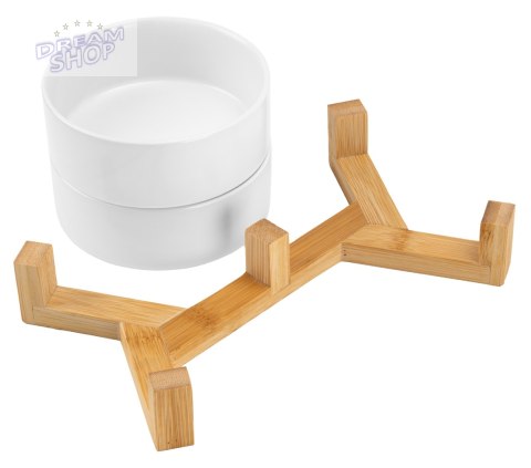Ceramiczne miski dla psa 400ml 2x JAX białe Ceramiczne miski dla psa 400ml 2x JAX białe