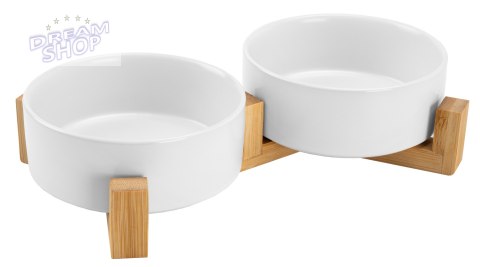 Ceramiczne miski dla psa 400ml 2x JAX białe Ceramiczne miski dla psa 400ml 2x JAX białe