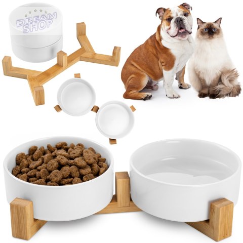 Ceramiczne miski dla psa 400ml 2x JAX białe Ceramiczne miski dla psa 400ml 2x JAX białe