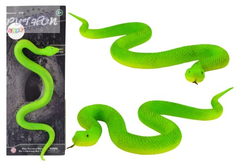 Figurka Wąż Realistyczny Guma Termoplastyczna Zielony