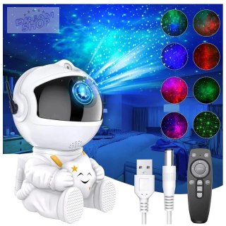 Lampa nocna projektor UNIVERSE astronauta biały