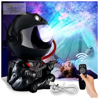 Lampa nocna projektor UNIVERSE astronauta czarny